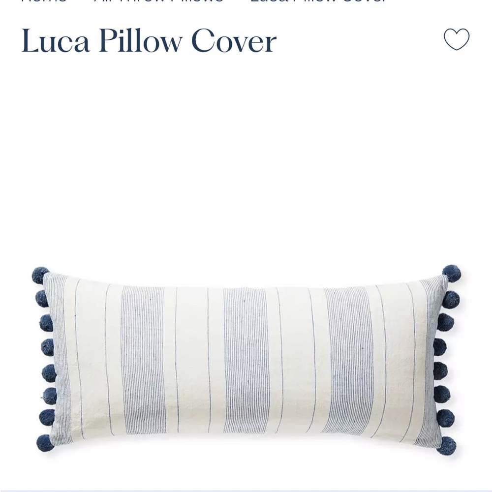Serena & Lily Blue and White Luca Pillow Cover